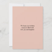 クリスマスフォトツリー|パステルピンク |ハッピーホリデー (裏面)