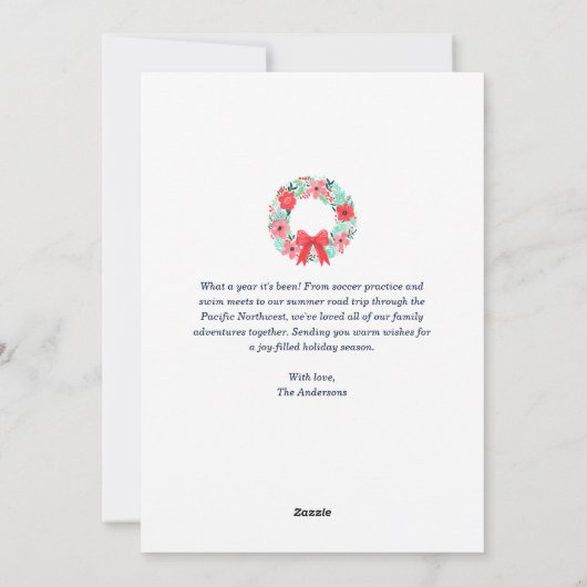 クリスマスフォトトインデナーフローラミント シーズンカード (裏面)