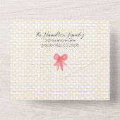 クリスマスフォトトリフォールドバーカートすべて1枚のカード オールインワン招待状 (裏面)