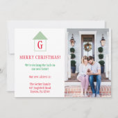 クリスマスフォトニューホームデッキザホールズムービング シーズンカード (正面)