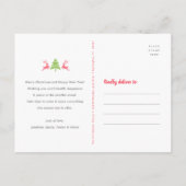 クリスマスフォトノルディック醜いセーターおもしろいシャルボード シーズンポストカード (裏面)