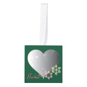 クリスマスフォトハートフレームキューブオーナメント キューブオーナメント (正面)