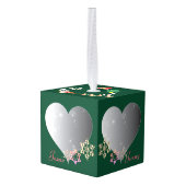 クリスマスフォトハートフレームキューブオーナメント キューブオーナメント (裏面アングル)