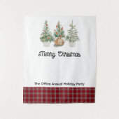 クリスマスフォトバックドロップ写真ブースパーソナライズされた タペストリー (正面)