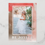 クリスマスフォトバラシルバー 箔シーズンカード (正面)