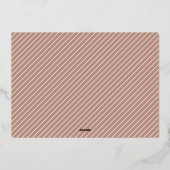 クリスマスフォトバラ金ゴールドPinstried 箔シーズンカード (裏面)