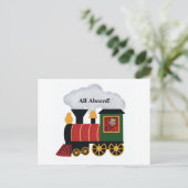 クリスマスフォトパーソナライズされたのトレーニング ポストカード (スタンド正面)