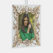 クリスマスフォトパーソナライズされたガラスオーナメント ガラスオーナメント (正面右)