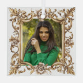 クリスマスフォトパーソナライズされたガラスオーナメント ガラスオーナメント (裏面)