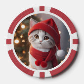 クリスマスフォトパーソナライズされた ポーカーチップ (正面)