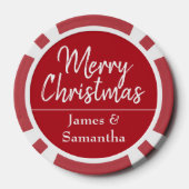 クリスマスフォトパーソナライズされた ポーカーチップ (裏面)