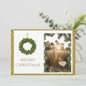 クリスマスフォトパーソナライズ名写真 エレガント シーズンカード (スタンド正面)