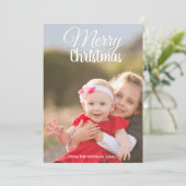 クリスマスフォトピンクのパターンバック カード (スタンド正面)