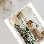 クリスマスフォトピンクボウコケットガーランド シーズンポストカード