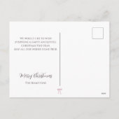 クリスマスフォトピンクボウコケットガーランド シーズンポストカード (裏面)