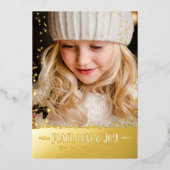 クリスマスフォトピースラブジョイスター実在金ゴールド 箔シーズンカード (正面)