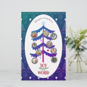 クリスマスフォトファミリーツリーレターのレビュー年 便箋 (スタンド正面)