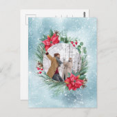 クリスマスフォトファミリーフローラリース ポストカード (正面/裏面)