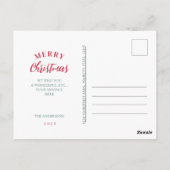 クリスマスフォトファミリーフローラリース ポストカード (裏面)