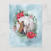 クリスマスフォトファミリーフローラリース ポストカード (正面)