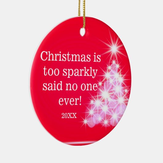 クリスマスフォトファミリーレッドライトツリー引用文 セラミックオーナメント (右)