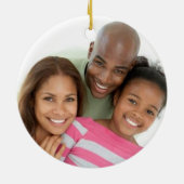 クリスマスフォトファミリーレッドライトツリー引用文 セラミックオーナメント (裏面)