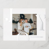 クリスマスフォトファミリー |シルバージョイポストカード 箔シーズンポストカード (正面)