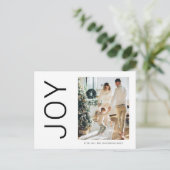 クリスマスフォトファミリー |ジョイシンプルホリデー ポストカード (スタンド正面)