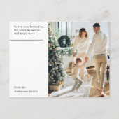 クリスマスフォトファミリー |ハッピーホリデー ポストカード (正面)