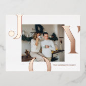 クリスマスフォトファミリー |バラ金ゴールドジョイポストカード 箔シーズンポストカード (正面)