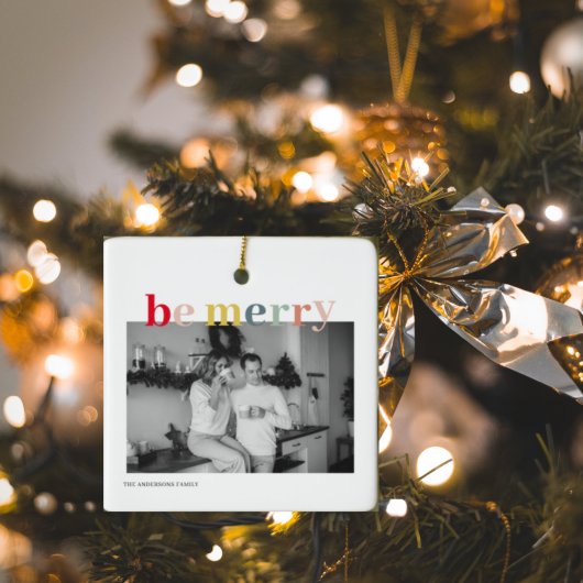 クリスマスフォトファミリー |ベカラフルーメリー セラミックオーナメント