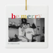 クリスマスフォトファミリー |ベカラフルーメリー セラミックオーナメント (裏面)