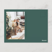 クリスマスフォトファミリー | メリー +緑（明） ポストカード (裏面)