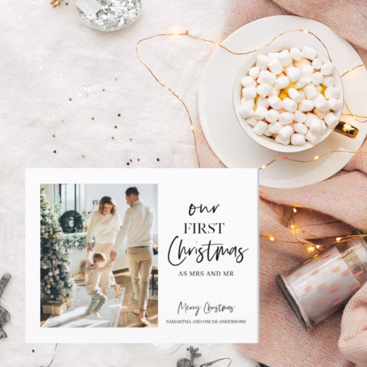 クリスマスフォトファミリー |初めてのクリスマス ポストカード