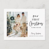 クリスマスフォトファミリー |初めてのクリスマス ポストカード (正面)