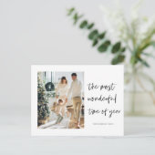 クリスマスフォトファミリー |素敵な休日のポストカー シーズンポストカード (スタンド正面)