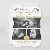 クリスマスフォトフェイクカード金箔 シーズンカード (正面)