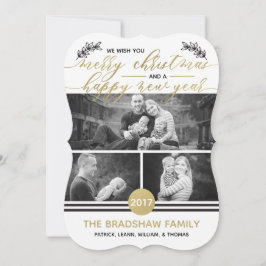 クリスマスフォトフェイクカード金箔 シーズンカード