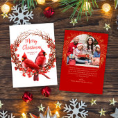 クリスマスフォトフェスティバルリースレッド(鳥)ショウジョウコウカンチョウ シーズンカード