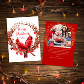 クリスマスフォトフェスティバルリースレッド(鳥)ショウジョウコウカンチョウ シーズンカード