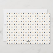 クリスマスフォトフラットネイビー金ゴールドホリデーカード シーズンカード (裏面)