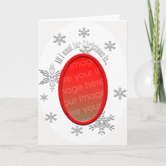 クリスマスフォトフレームのグリーティングカードに必要なもの シーズンカード (正面)