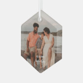 クリスマスフォトフレーム ガラスオーナメント (正面左)