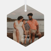 クリスマスフォトフレーム ガラスオーナメント (裏面)