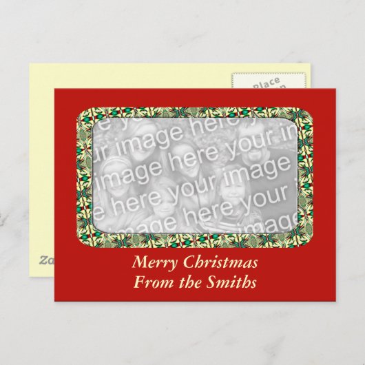 クリスマスフォトフレーム シーズンポストカード (正面/裏面)