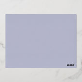 クリスマスフォトブルーボタニカルホリデーポストカード 箔シーズンポストカード (裏面)