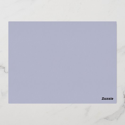 クリスマスフォトブルーボタニカルホリデーポストカード 箔シーズンポストカード (裏面)