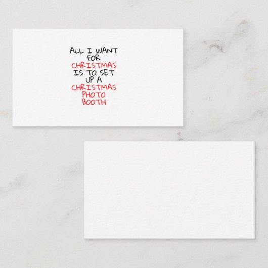 クリスマスフォトブースを設置したい 名刺 (正面/裏面)