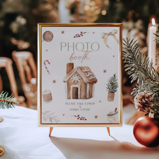 クリスマスフォトブーステーブルの看板 ポスター