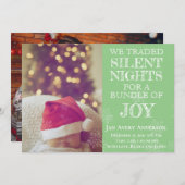 クリスマスフォトベビーのお知らせ 招待状 (正面/裏面)